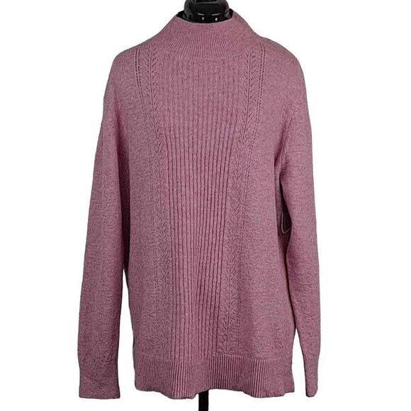 Ladies mock neck pullover sweater NWT - Picture 1 of 7